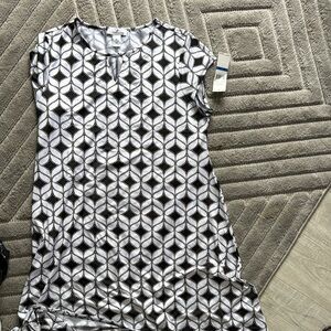 Black and White Geometric Dress